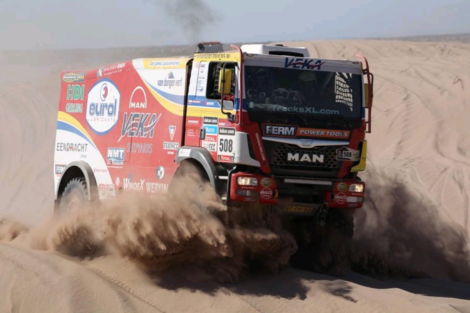 Moeilijke dag voor het Eurol VEKA MAN Rally Team tijdens de Dakar Rally 2014